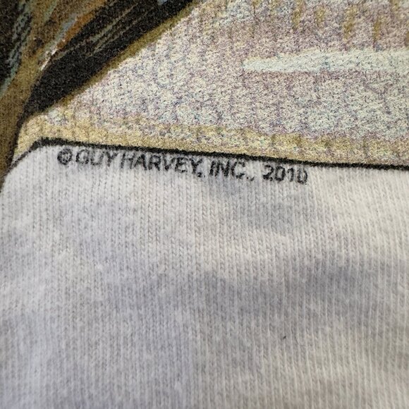 Guy Harvey Original T Shirt Mens M Chest Pocket Wildlife Graphic By Aftco 2010 - Picture 8 of 8